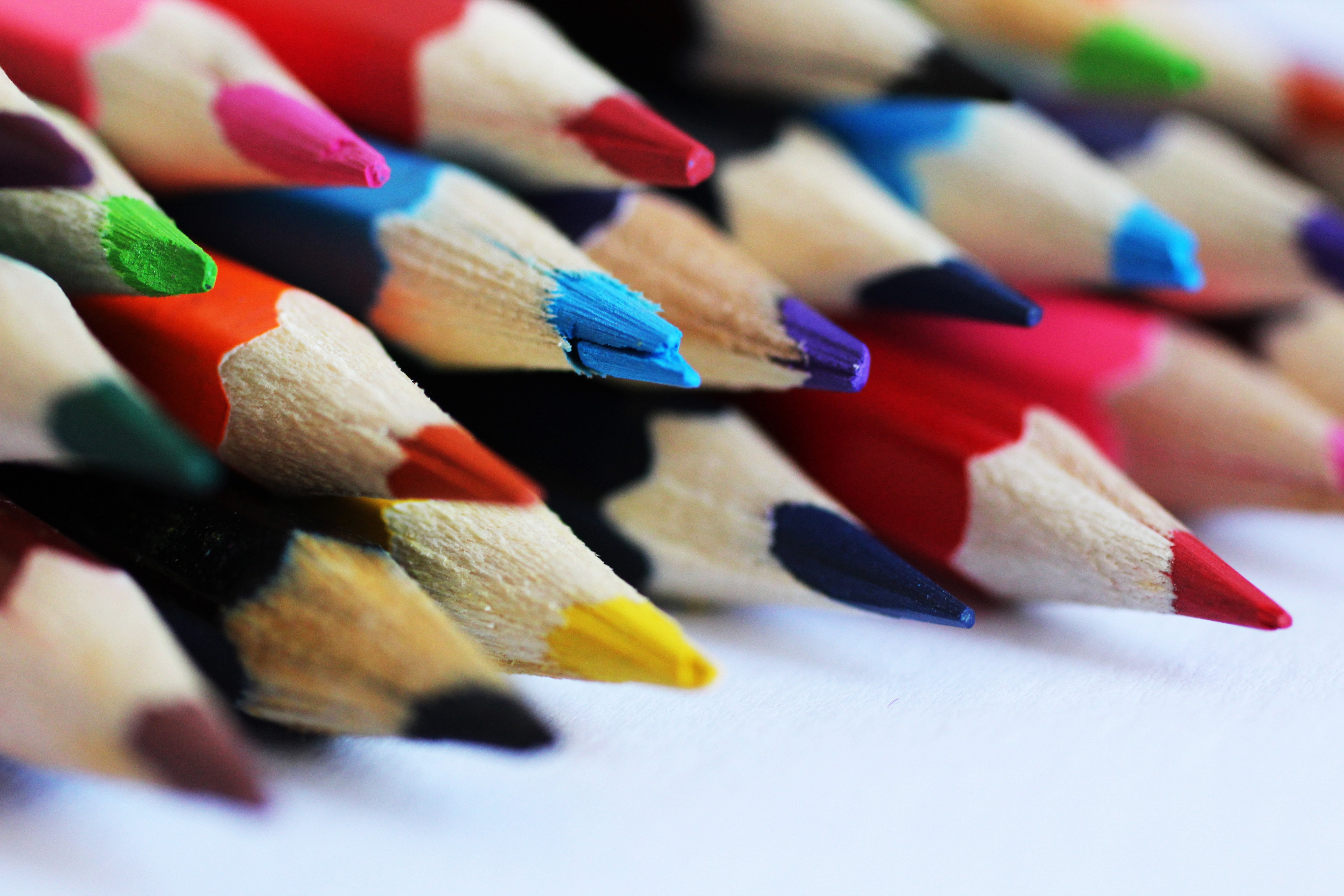 A pile of colorful pencils